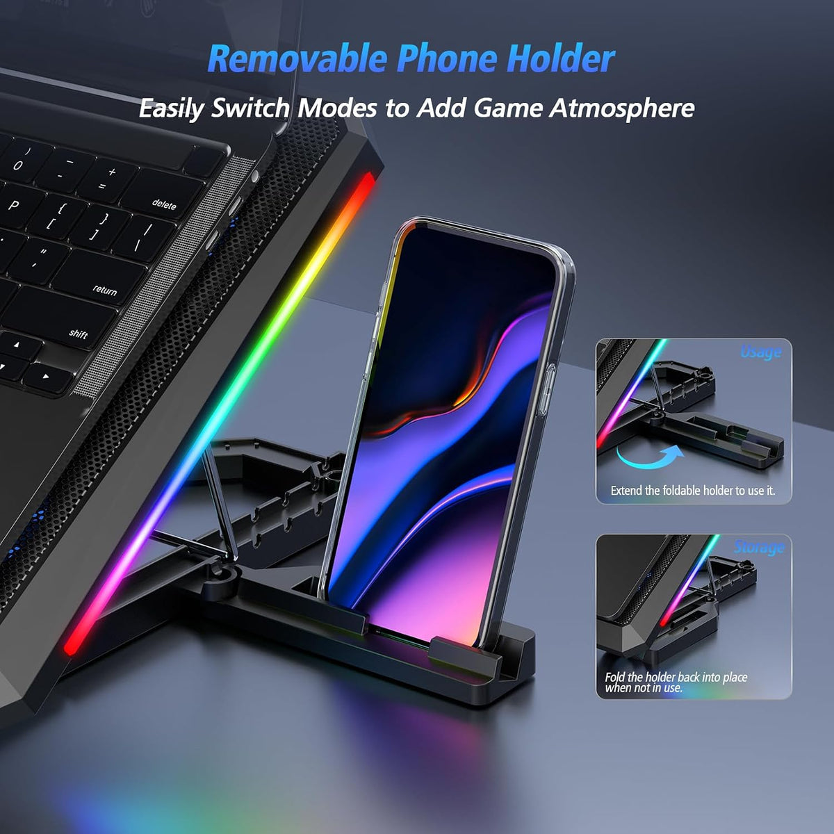 Trullypine Almohadilla de refrigeración para laptop con 12 ventilad...