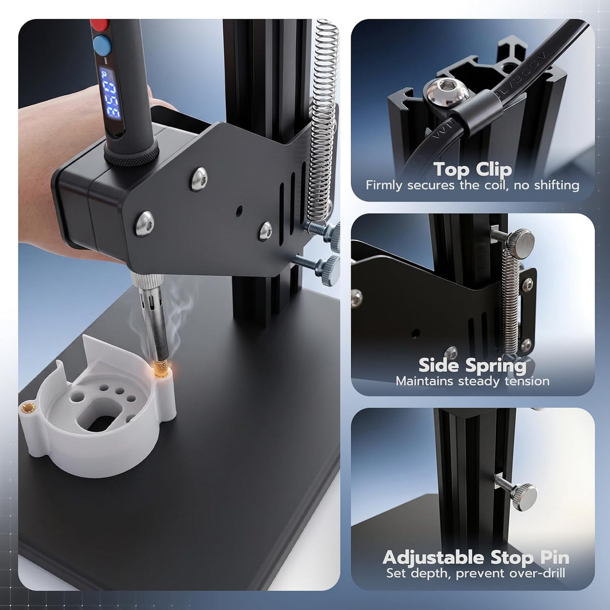 Vertical Heat Set Insert Tools Kit 200mm Working Height para 3D Printing