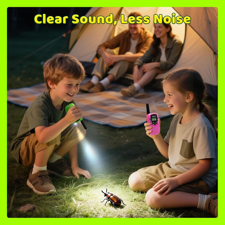 BATURU Walkie Talkies recargables para niños de 3 millas de largo a...