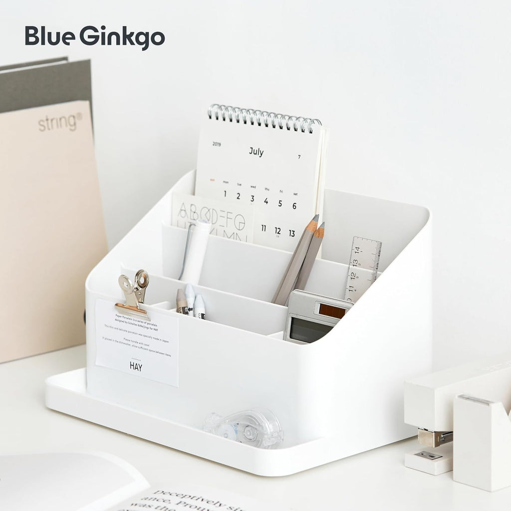 Organizador de Escritorio BLUE GINKGO, Suministros de Oficina, Blanco, Hecho en Corea