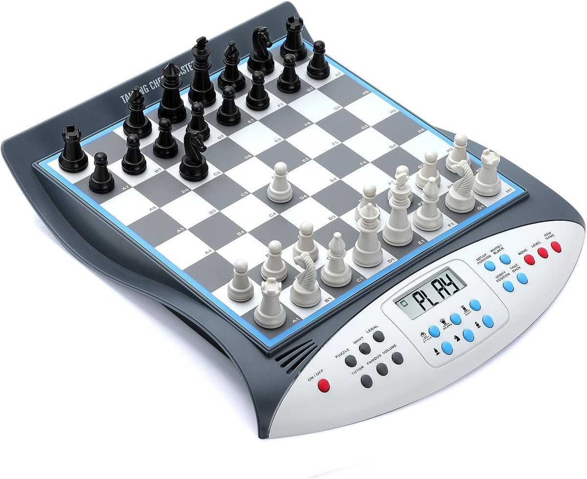 Juego de ajedrez electrónico parlante Talking Chess Master - Tablero de ajedrez electrónico con sistema de enseñanza por voz - Entrenador de aprendizaje para niños - Juego de ajedrez de computadora de