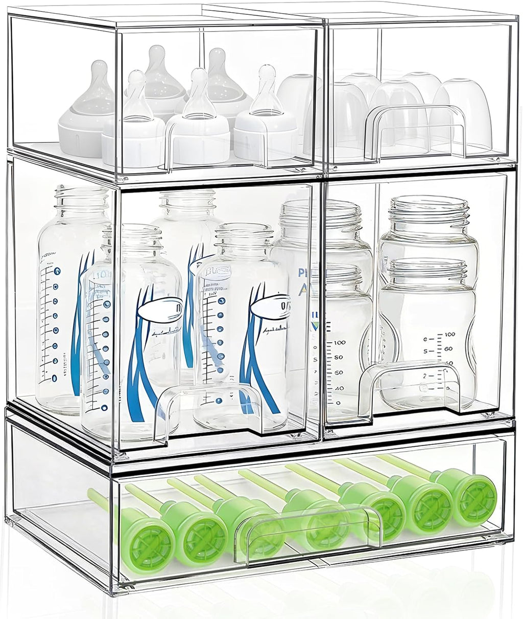 Organizador de almacenamiento de botellas para bebé: Cajones de