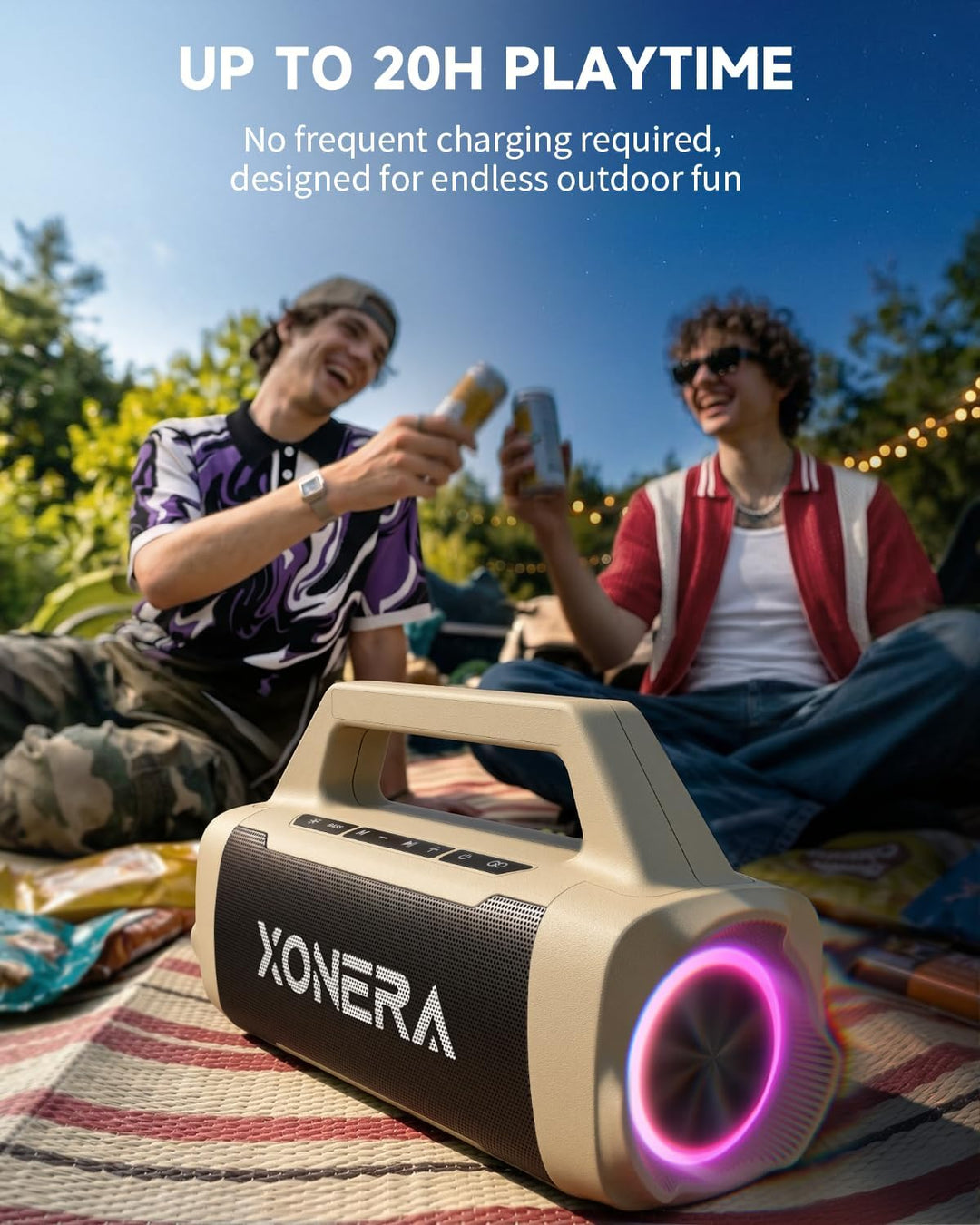 Xonera Altavoces Bluetooth inalámbricos, 80 W pico alto altavoz par...