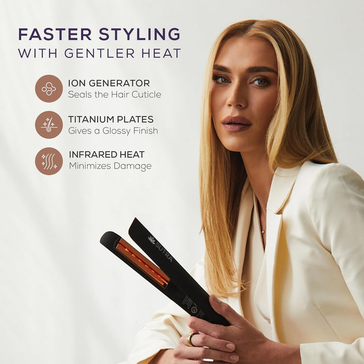 Sutra Plancha plana profesional IR2 \u2013 Plancha de pelo infrarro...