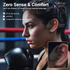 Auriculares de conducción ósea, oreja abierta, Bluetooth 5.4, IPX5 impermeable, batería de 10 horas, auriculares deportivos inalámbricos ligeros, auriculares a prueba de sudor para correr