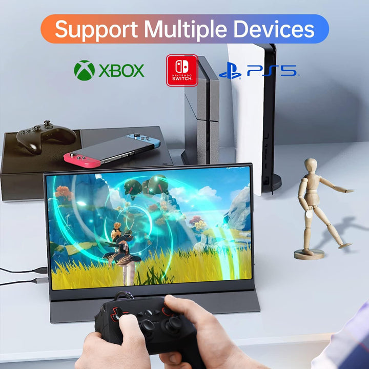 ForHelp Monitor portátil de 15.6 pulgadas, 1080P, USB-C HDMI, monit...