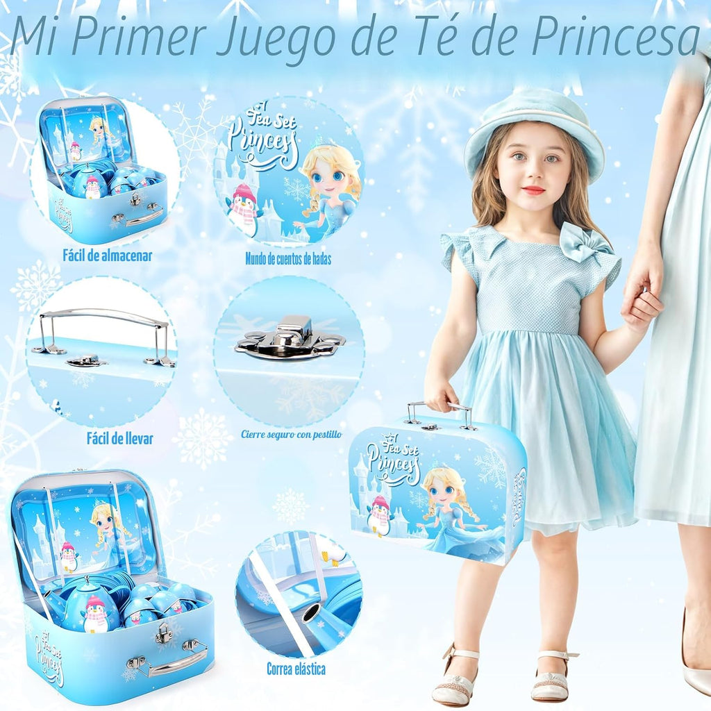 INNOCHEER - Juego de fiesta de té para niñas pequeñas de 3, 4, 5, 6, 7, 8