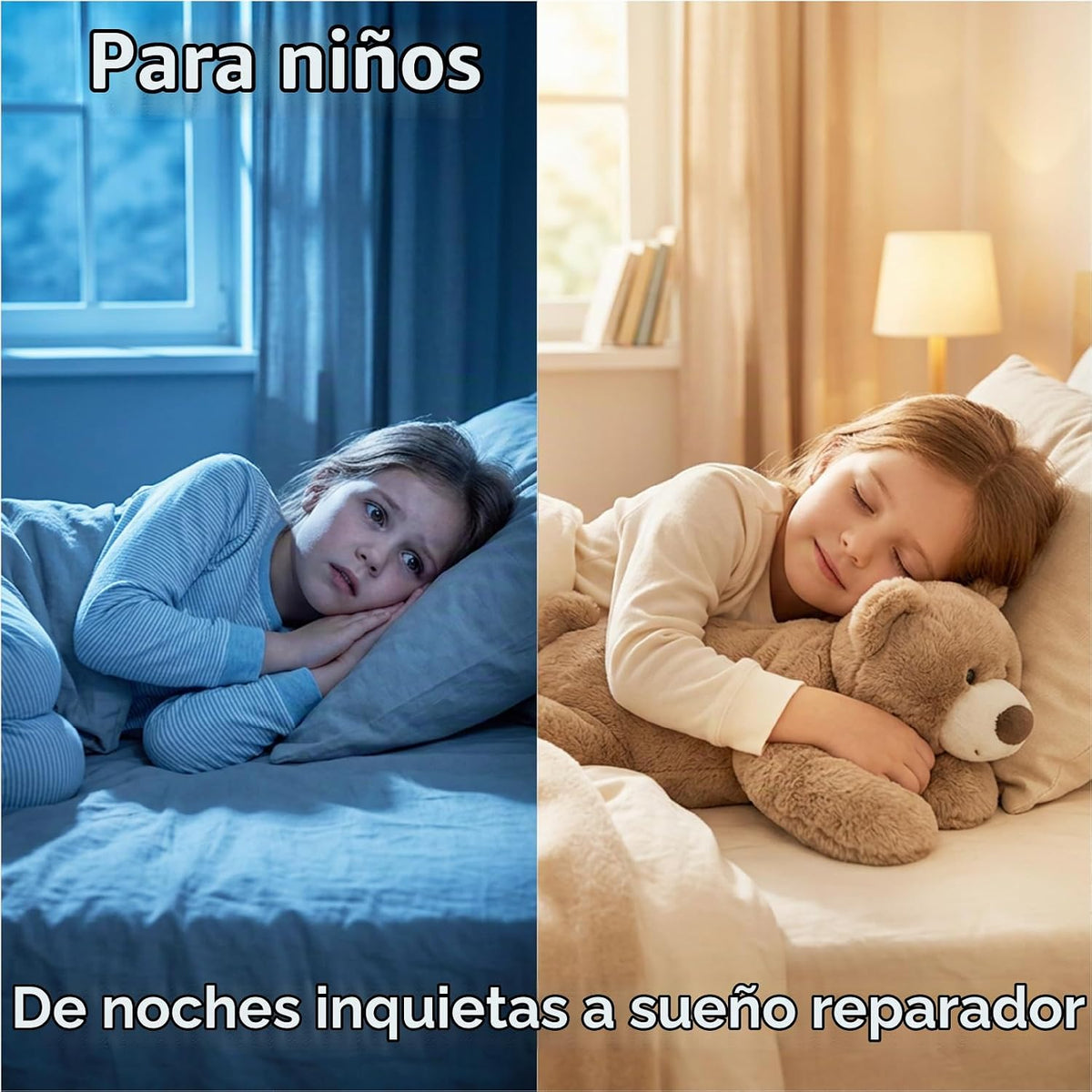 Niuniu Daddy Bear - Almohada de peluche con peso para niños y adultos