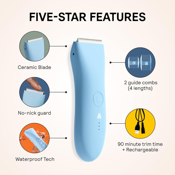 MERIDIAN The Trimmer Original - Recortadora de vello corporal para...