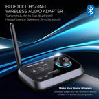 Transmisor y receptor Bluetooth Monster, adaptador de audio 2 en 1, 0.1 in