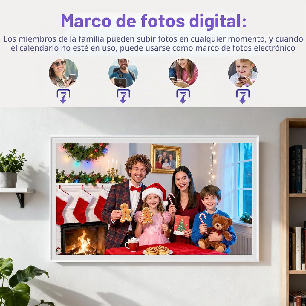 Calendario digital inteligente de 27 pulgadas, gráfico de tareas familiares