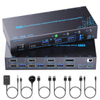 Conmutador KVM 2 Monitores 3 Escritorios 1 Ordenador portátil