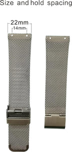 NZZXTO Correa de reloj de repuesto para reloj Skagen unisex con correa delgada de tornillo de 0.866 in a 0.787 in (espacio entre agujeros de 0.551 in)
