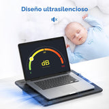 TECKNET Almohadilla de enfriamiento para laptop, enfriador portátil...