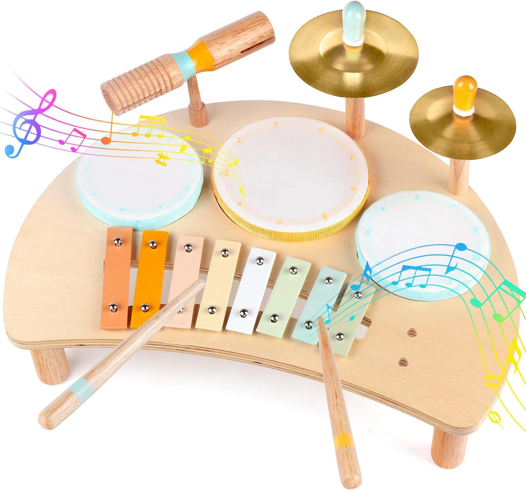 Juego de Batería para Niños Instrumentos Musicales Montessori para...