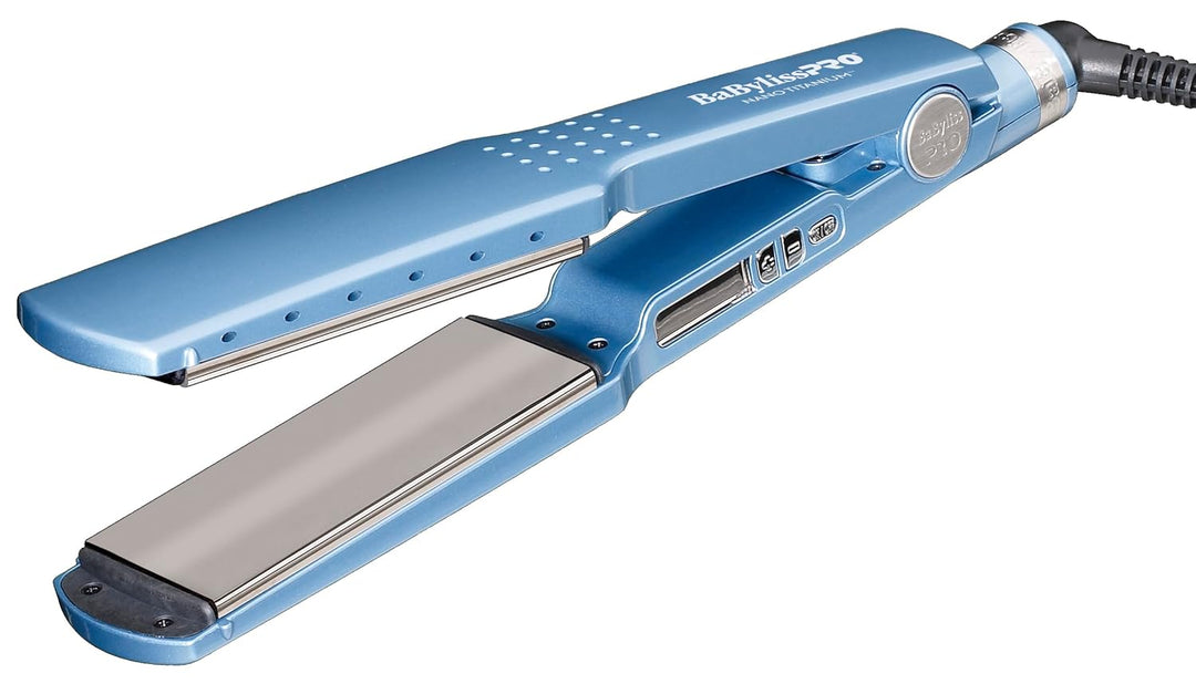 BabylissPRO Nano Titanium Ionic Hair Straightener, Professional Fla...