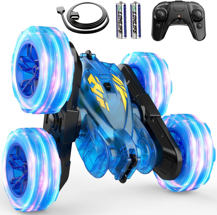 Coche de Control Remoto, Autos RC de Acrobacias Para Niños con Luz...