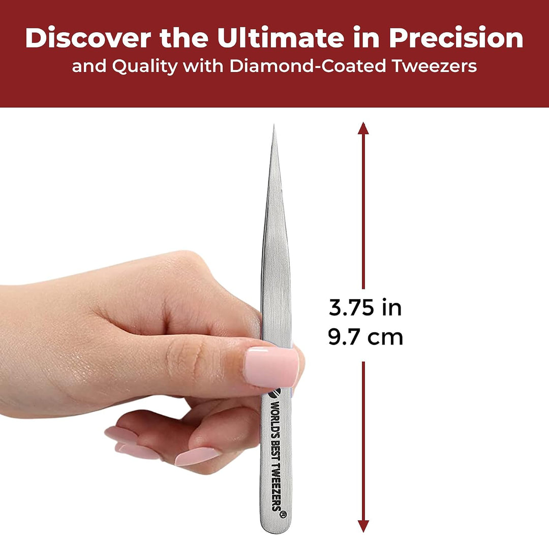 World's Best Tweezers Pinzas de punta de diamante para uso prof...