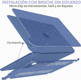 MEEgoodo Funda con purpurina para MacBook Neo de 13 pulgadas versió...