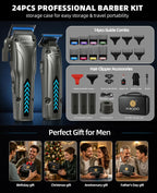 KIKIDO Cortadora de pelo inalámbrica para hombre, kit de cortapelos