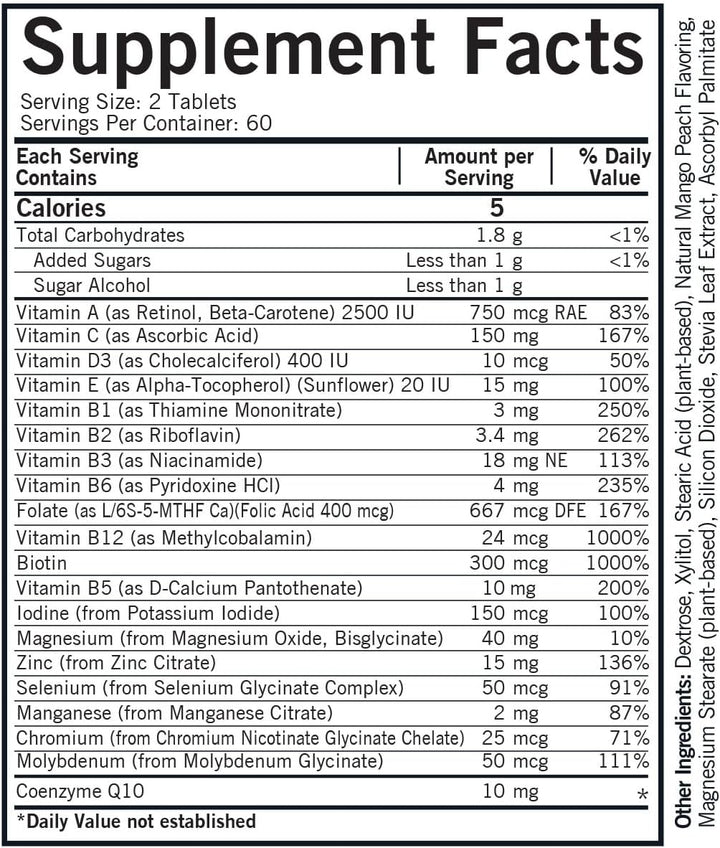 Kirkman - Multivitamínico y mineral para niños - 120 cápsulas - con...