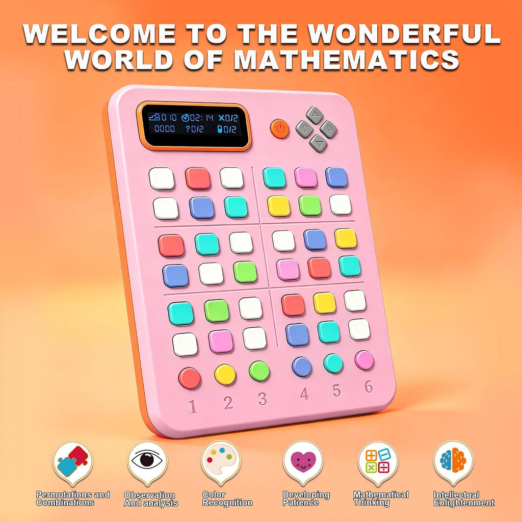 Consola Sudoku color para niños 8+, 500 rompecabezas, 4 modos