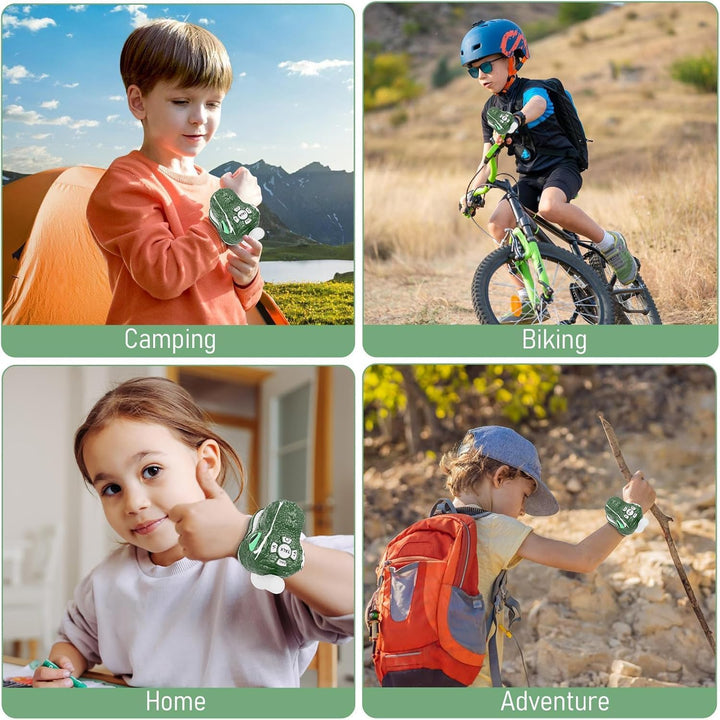 Walkie Talkies de Dinosaurio para Niños, 2 Pack Equipo de Camping T...