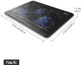 Soporte enfriador Laptop 15.6 in - 17 in HAVIT hv-f2056, delgado, p...