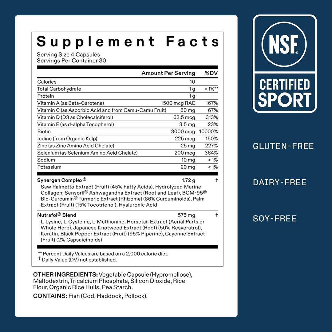 Nutrafol Men's Hair Growth Supplements, Clinically Tested for V...
