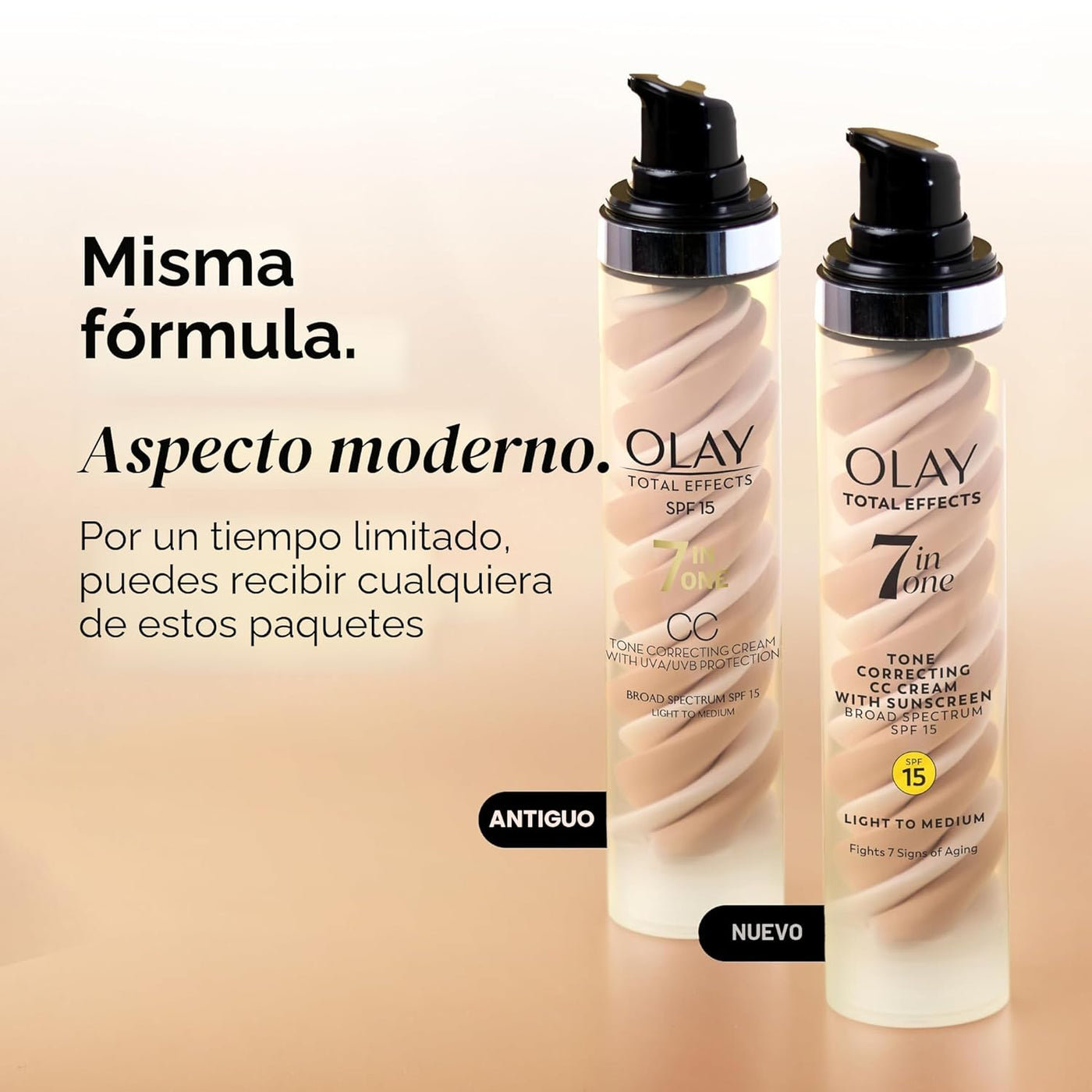 Olay Total Effects - Hidratante facial corrector de tono con protec...
