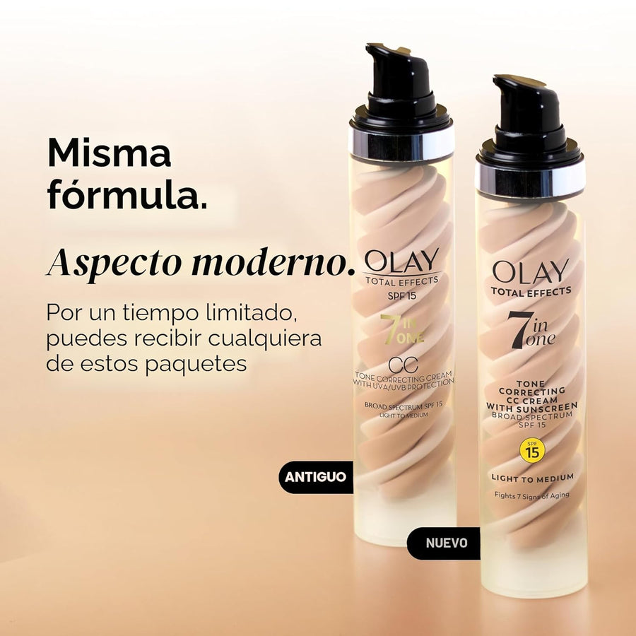 Olay Total Effects - Hidratante facial corrector de tono con protec...