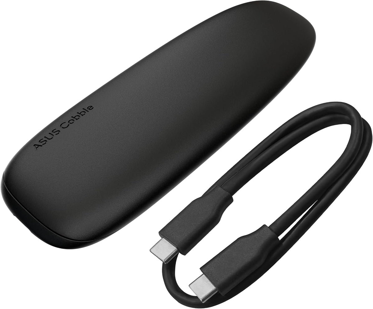 ASUS Cobble M.2 - Carcasa SSD sin herramientas, USB-C 10 Gbps externa NVMe/SATA, refrigeración de aluminio, IP55 resistente al agua y al polvo, compatible con M.2 2230-2280, para PS5, MacBook y Windows, color negro