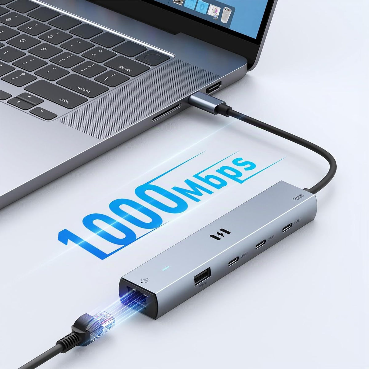 Selore&S-Global, SEUC4307-US, hub USB de 3 puertos