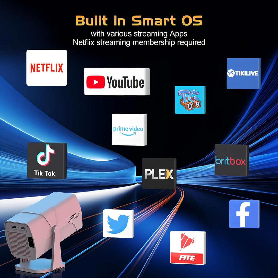 Aplicación de Netflix disponible: proyector TMY con aplicaciones in...