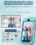 Teléfono inteligente para niños para niños de 3 a 12 años, teléfono de juego táctil de 4" con pantalla, 32GB