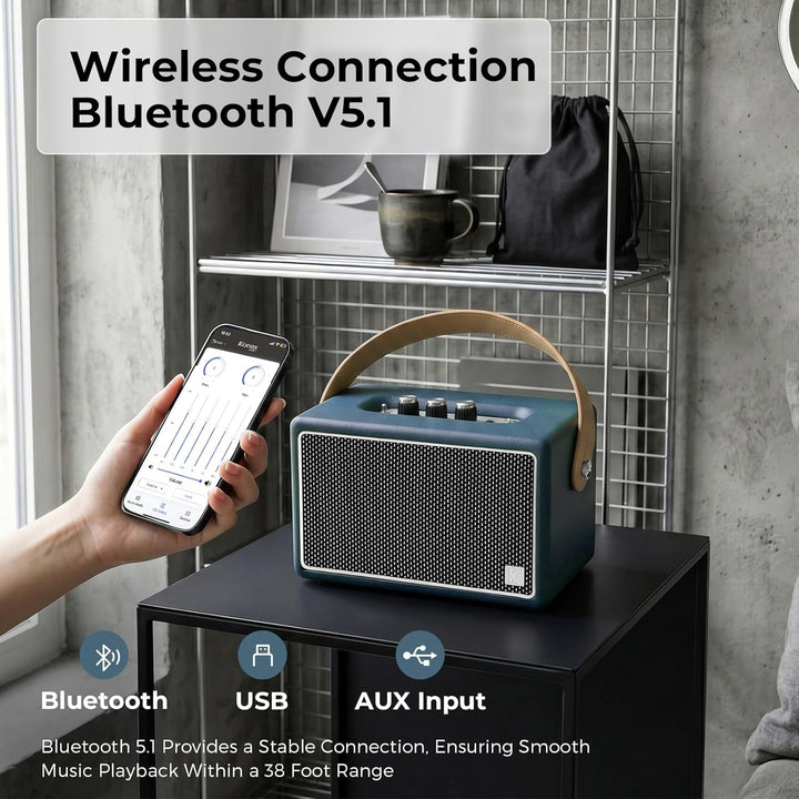 KONEX - Altavoz Bluetooth, altavoz Bluetooth vintage, altavoz Bluet...