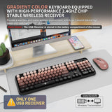 FD Combo de Teclado y Ratón Inalámbrico - 2.4G de Tamaño Completo R...