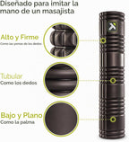 Rodillo de espuma TriggerPoint Grid 2.0 (26 pulgadas) con videos instructivos en línea (idioma español no garantizado), negro, talla única