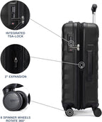 Travelpro Maxlite Air V2 - Bolso de mano extensible rígido, negro, 20