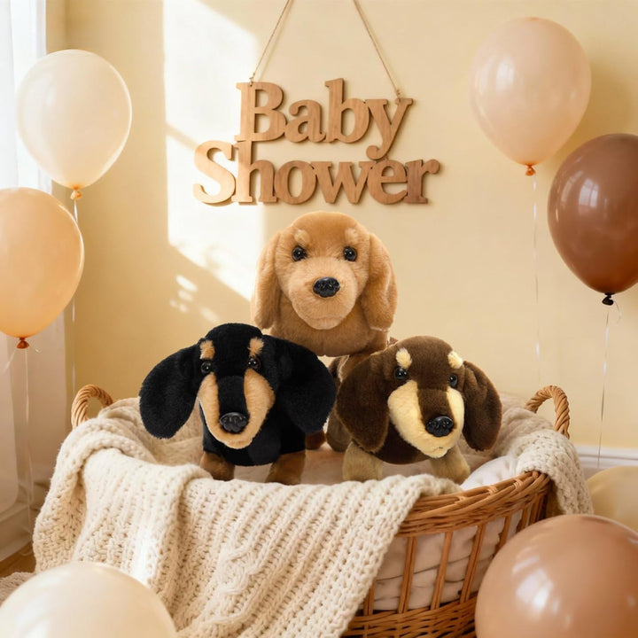 MorisMos 3 paquetes de animales de peluche de perro salchicha a gra...