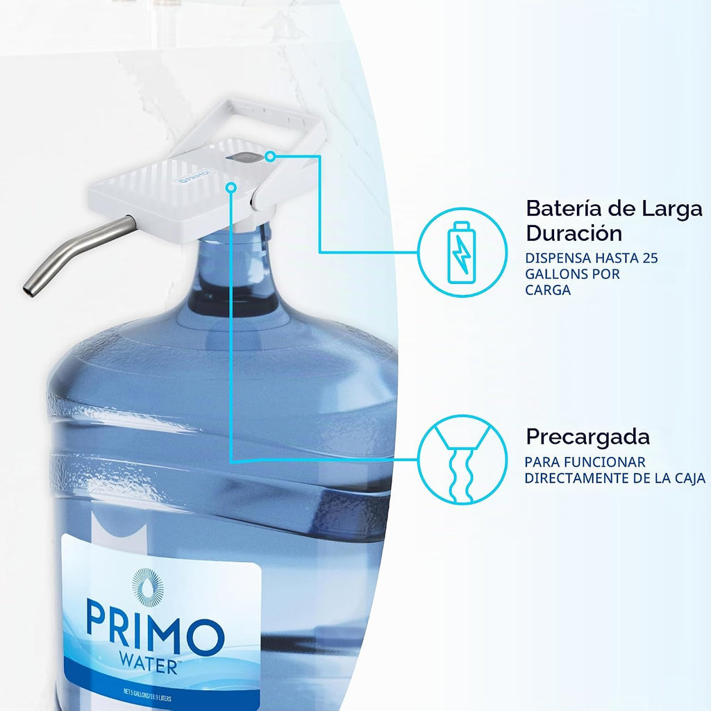 Primo Dispensador de agua portátil ultra delgado con pilas