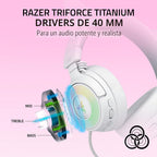 Auriculares inalámbricos Razer Kraken Kitty V3 Pro con RGB, Blanco