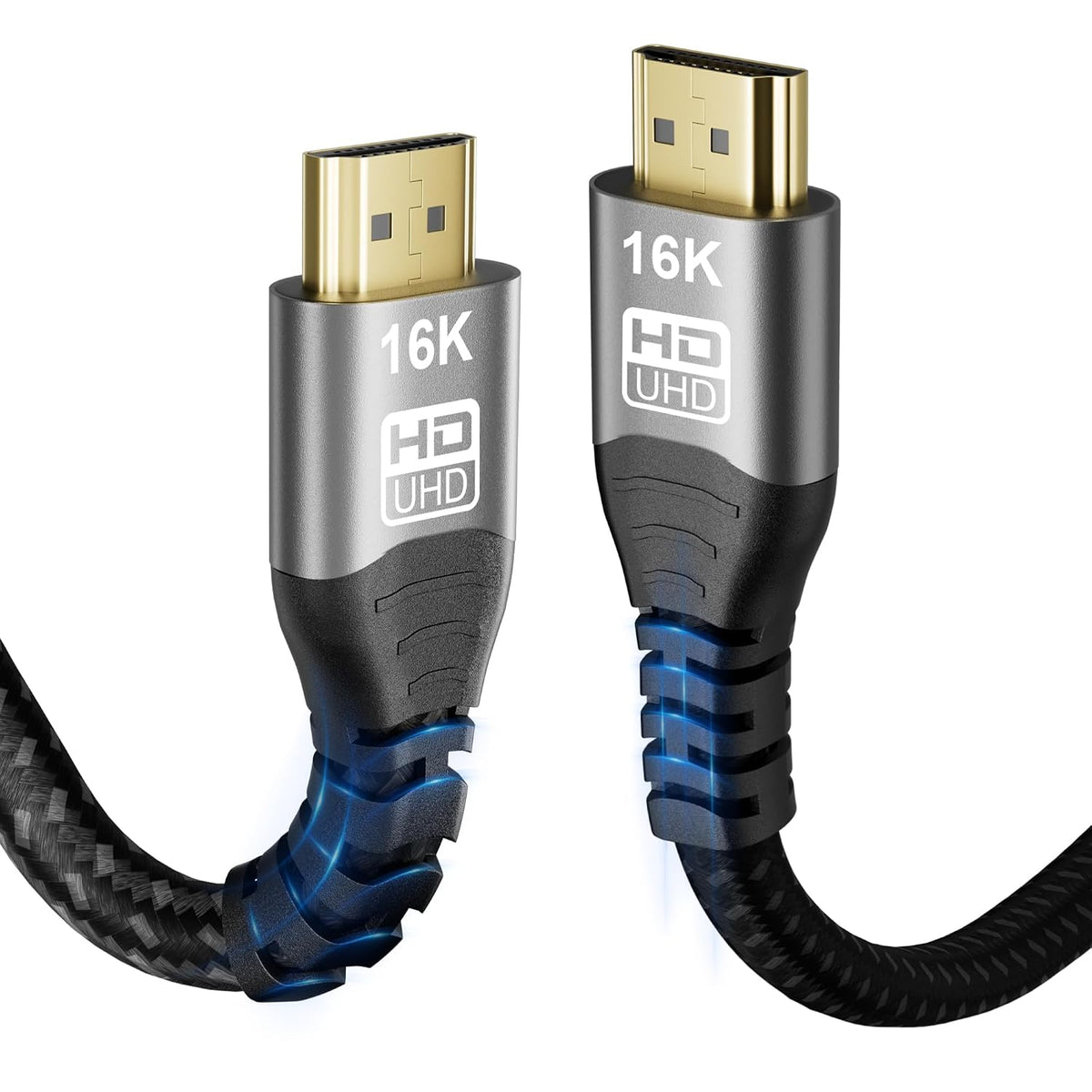 Cable HDMI 2.2 de 16K 10K 8K 96 Gbps 5 pies, cable HDMI® de ultra alta velocidad 16K 30Hz 8K/120Hz 4K 240HZ eARC HDCP 2.2 y 2.3 HDR10+ Dolby compatible con PS5 PlayStatio5 TV PC Monitor Xbox Series