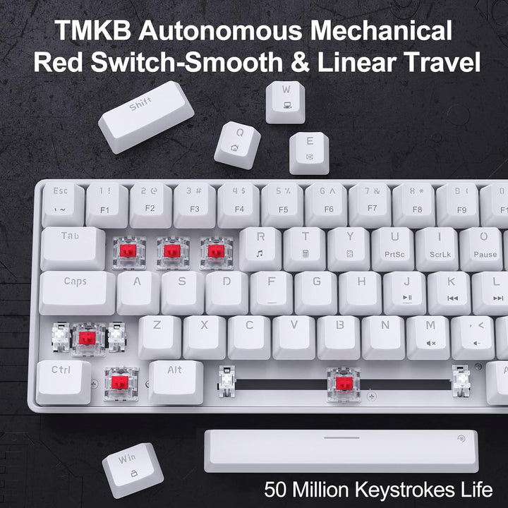 DIERYA T68SE - Teclado mecánico para juegos, 60%, ultra compacto, m...