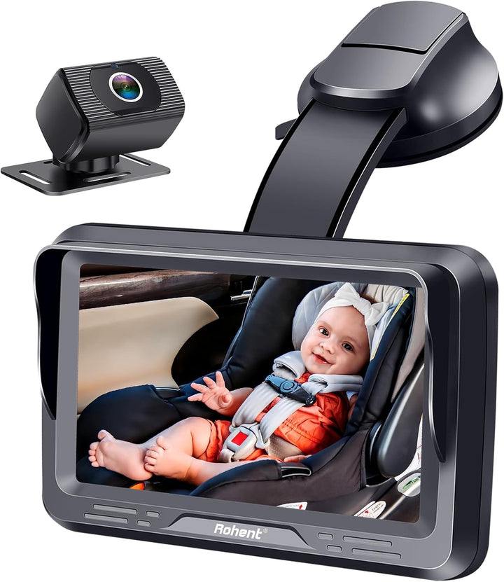 Rohent Monitor de Coche para Bebés para Recién Nacidos - Cámara HD...