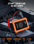 AstroAI S8 Air 3000A Arrancador con compresor de aire, caja de salto de 12