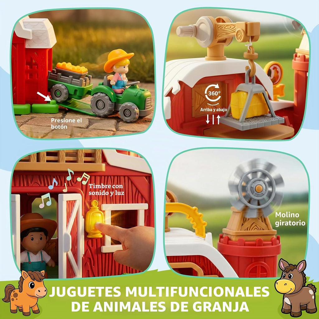 Juego de 30 piezas de animales de granja mejorados, regalos para niños pequeños de Navidad