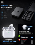 Puntas de espuma viscoelástica de reemplazo para AirPods Pro 3 (5 tamaños) - Negro