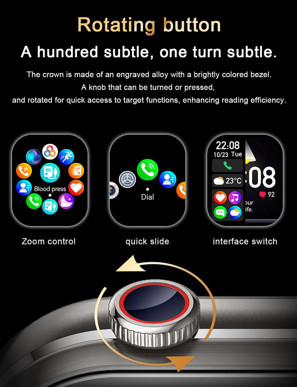 Reloj inteligente con auriculares, pantalla HD de 2.02 pulgadas, rastreador de actividad 2 en 1 con auriculares inalámbricos, impermeable, compatible con Android iOS, viene con 2 correas de