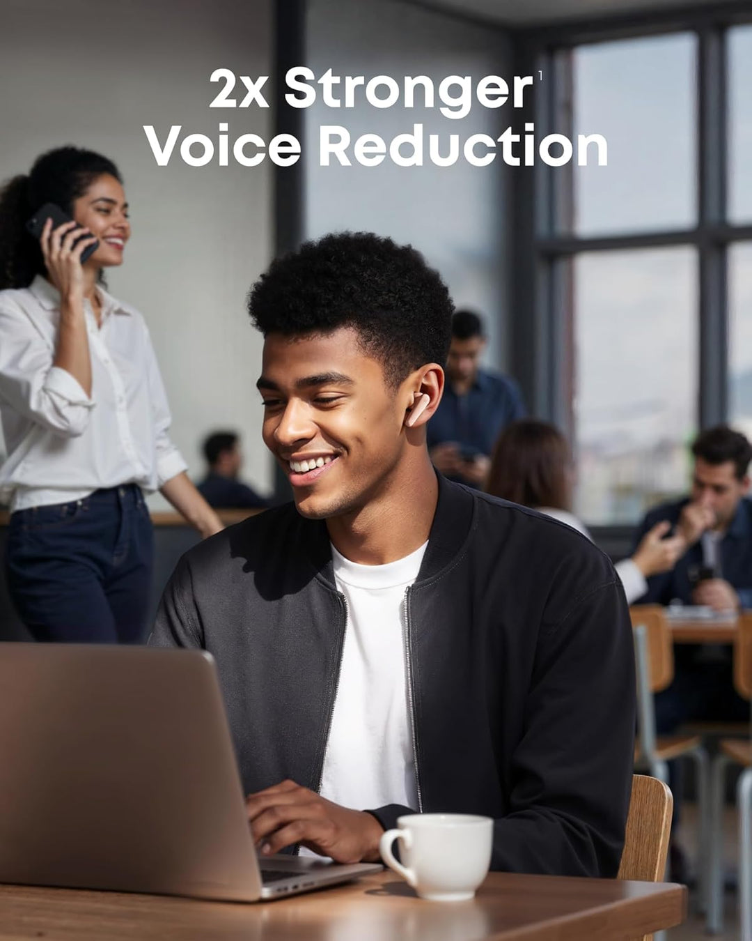Soundcore Liberty 5 de Anker, auriculares inalámbricos con cancelación de ruido, reducción de voz 2 veces más fuerte, cancelación de ruido adaptativa en tiempo real, carga rápida, audio Dolby, 6